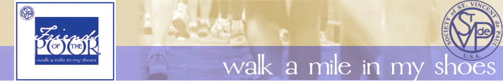 friends of the poor walk banner