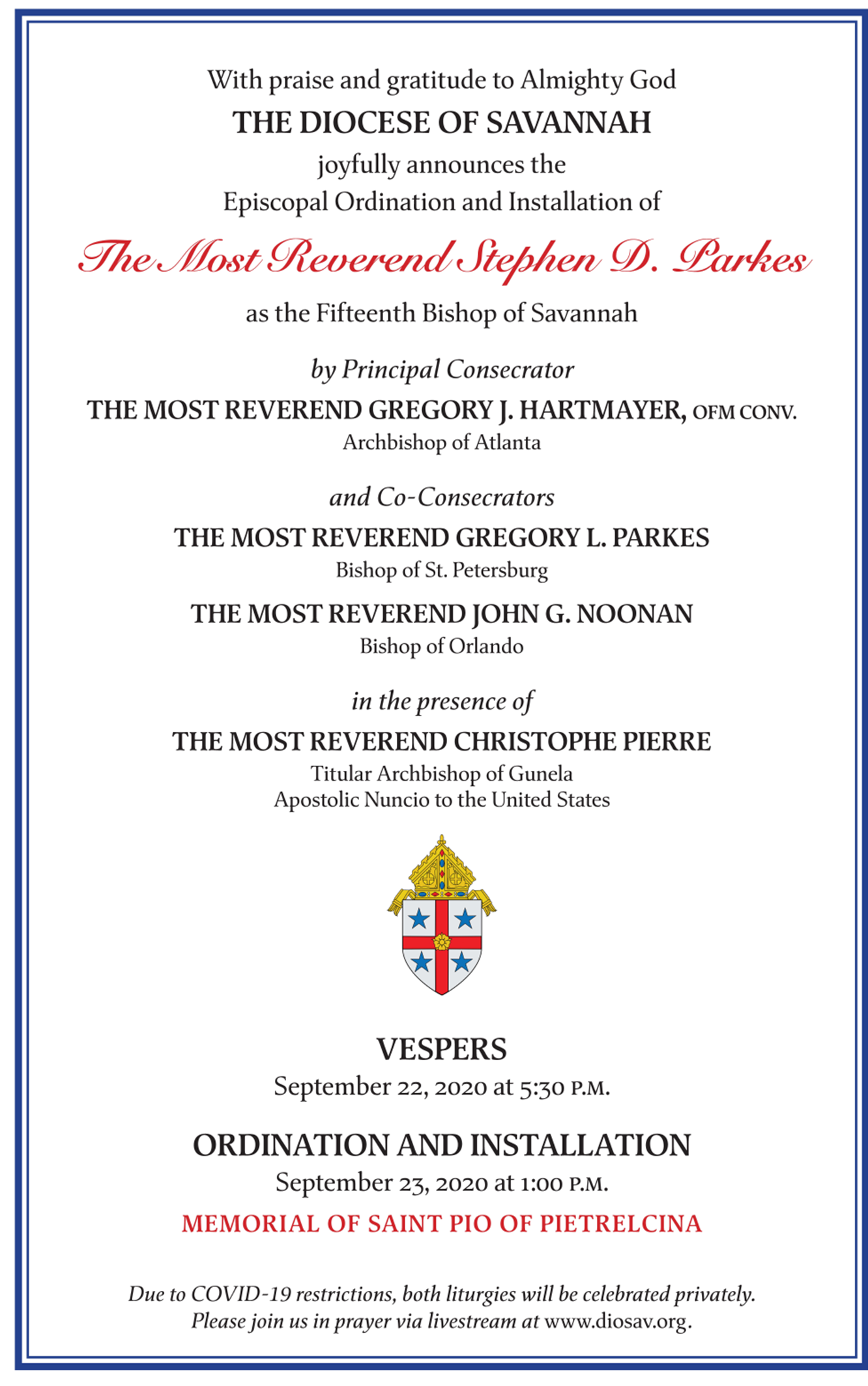 Ordination Announcement